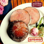 Pork Bali Aroma ham BLACKPEPPER HAM lada hitam frozen whole cut half +/- 2.3 kg/pc (price/kg)